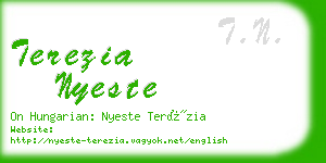 terezia nyeste business card